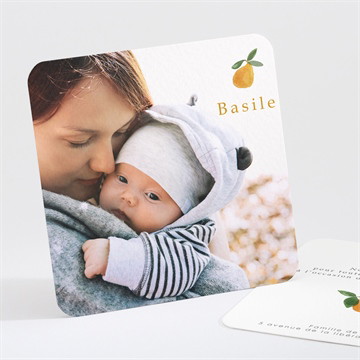 Remerciement naissance fruité