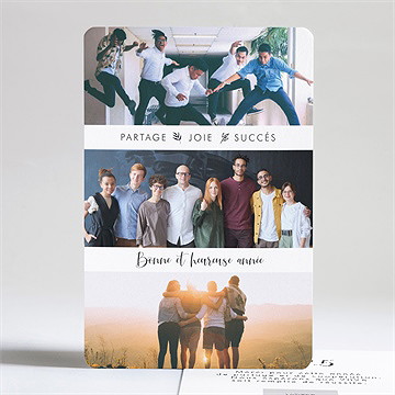 Carte de voeux triptyque chic