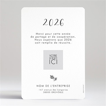 Carte de voeux triptyque chic - Dos de la carte