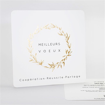 Carte de voeux élégance dorée
