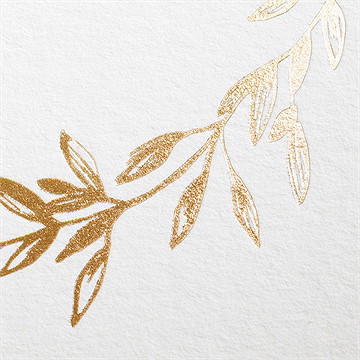 Carte de voeux élégance dorée - Détail de la carte