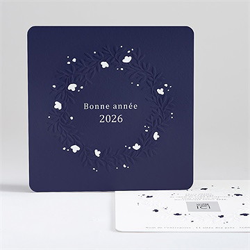 Carte de voeux gaufrage floral