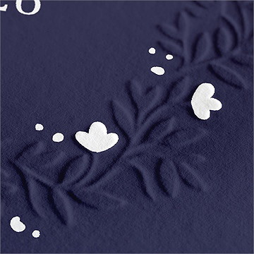 Carte de voeux gaufrage floral - Détail de la carte