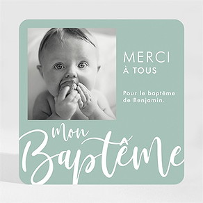Remerciement baptême jeu de mots magnet