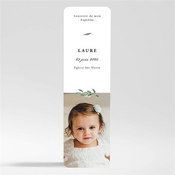 Signet baptême décoration végétale magnet