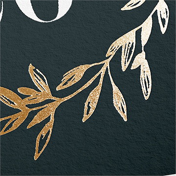 Carte de voeux feuille d'or - Détail de la carte