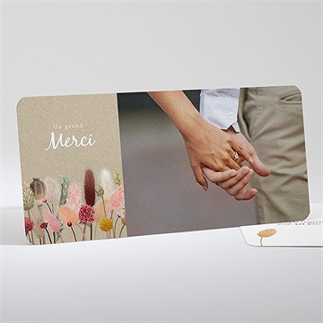 Remerciement mariage notre bouquet champêtre