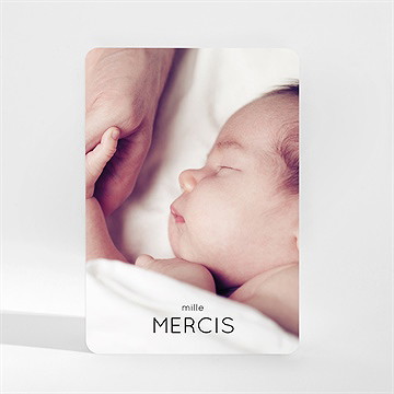 Remerciement naissance tendre silhouette