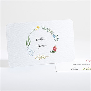 Carton réponse mariage fleurs des champs