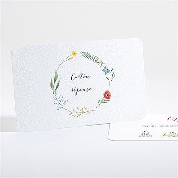 Carton réponse mariage fleurs des champs