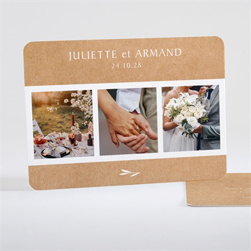 Remerciement mariage bohème écolo