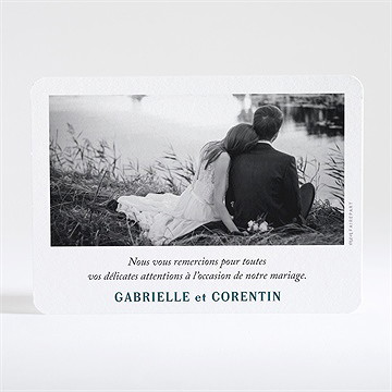 Remerciement mariage délicat - Dos de la carte