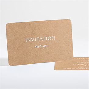 Carton d'invitation mariage bohème écolo