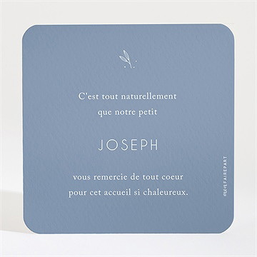 Remerciement naissance petite folie - Dos de la carte