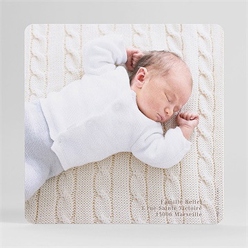 Faire-part naissance ses petits petons - Dos du faire-part