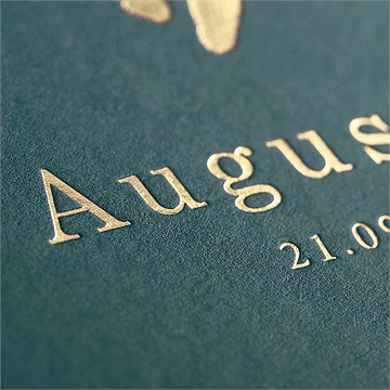 Faire-part naissance douce empreinte - Marquage à Chaud OR