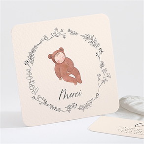 Remerciement naissance mon petit nounours