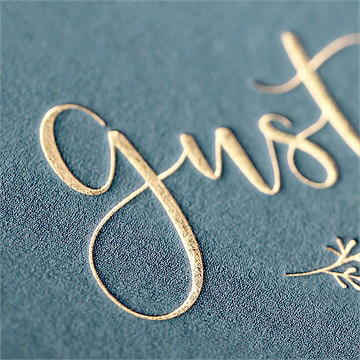 Faire-part naissance jolie touche - Marquage à Chaud OR