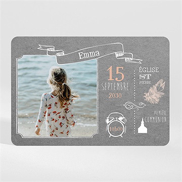 Faire-part communion communion et symboles - Mise en situation