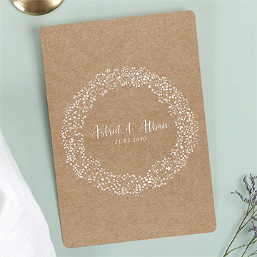 Faire-part mariage couronnés d'etoiles