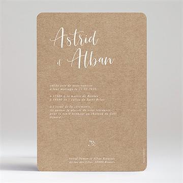 Faire-part mariage couronnés d'etoiles - Dos du faire-part