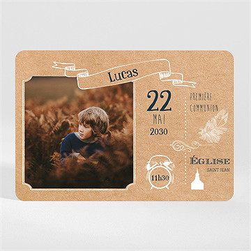 Faire-part communion tout un symbole - Mise en situation