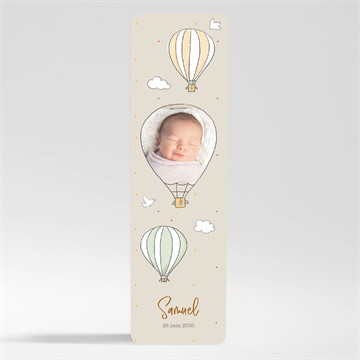 Faire-part naissance jolie montgolfière