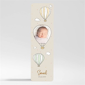 Faire-part naissance jolie montgolfière