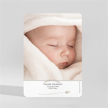 Faire-part naissance pétillante - Dos du faire-part