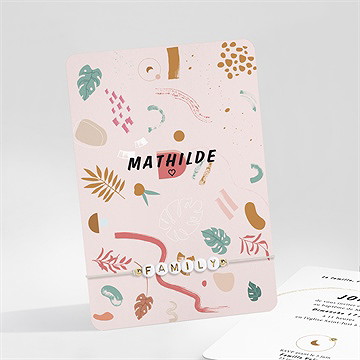 Faire-part de baptême cotillons et serpentins