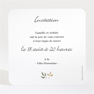 Carton d'invitation mariage let's dream ! - Dos du carton