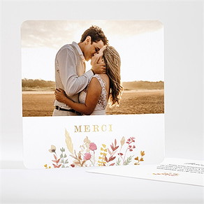 Remerciement mariage incandescent