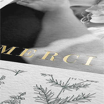 Remerciement mariage love & co - Marquage à chaud OR