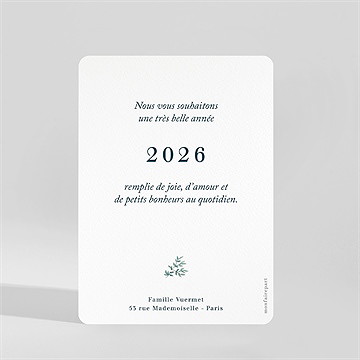 Carte de voeux meilleurs voeux photo - Dos de la carte