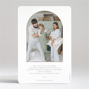 Carte de voeux couronne de gypsophile - Dos de la carte