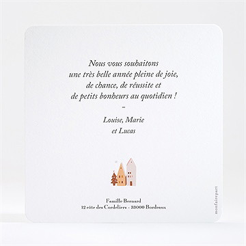 Carte de voeux notre bonne etoile - Dos de la carte