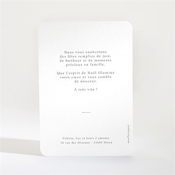 Carte de voeux hivernal - Dos de la carte