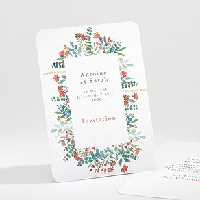 Carton d'invitation mariage notre promesse