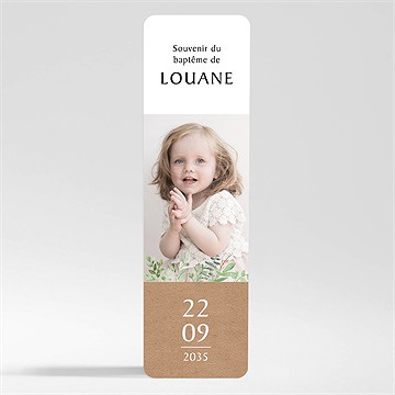 Signet baptême kraft végétal magnet