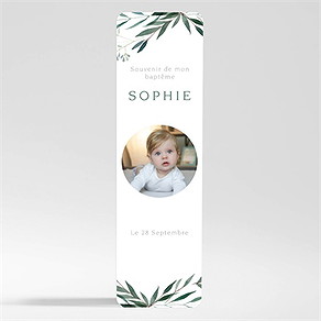 Signet baptême jolie annonce champêtre magnet