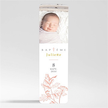 Signet baptême motif gravure magnet