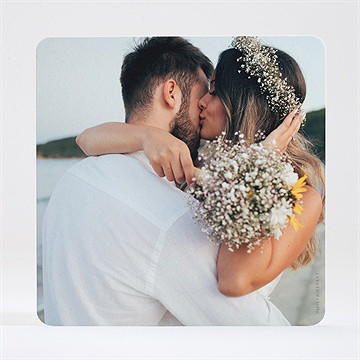 Remerciement mariage paradis sur plage - Dos du remerciement