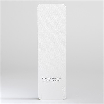 Signet baptême jolie sagesse - Dos du signet