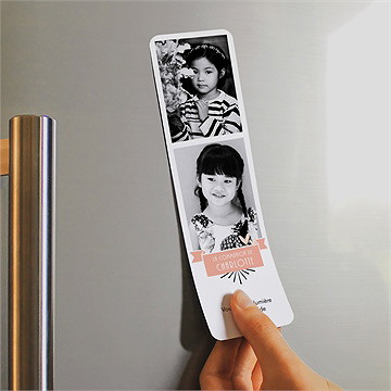 Signet communion invitation photomaton magnet - Mise en situation