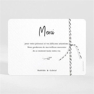 Remerciement mariage dites-le avec des fleurs 2 - Dos du remerciement