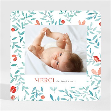 Remerciement naissance gentil coquelicot magnet