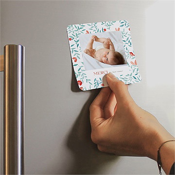 Remerciement naissance gentil coquelicot - Mise en situation