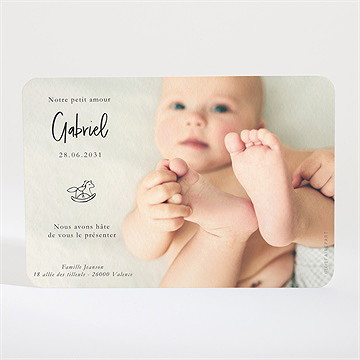 Faire-part naissance jolie farandole - Dos du faire-part