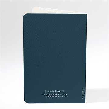 Faire-part naissance mon premier passeport - Dos du faire-part