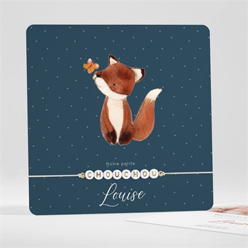 Faire-part naissance joli renard